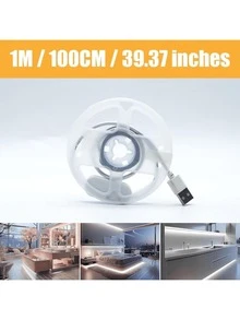 LED High Brightness Yard Decorative Light Strip, Flexible LED Light Strip, Warm White/White Light With Button Switch, USB Powered, Modern Home Decor, Easy Installation, Suitable For TV Background, Bedroom, Living Room, Hallway, Kitchen, DIY Home Decoration Light Strip - COB - View 14