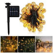 1pc New Solar Powered Moroccan Ball String Lights, Metal Ball Outdoor Decorative Lights, Small Round Ball Lights, 8 Modes, 2 Colors Available: Warm White And Colorful, Suitable For Halloween, Thanksgiving, New Year - Moroccan Ball - View 4