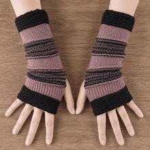 1 Pair Striped Bohemian Polyester (Polyester) All-Season Daily Women's Autumn/Winter Comfortable Warm Anti-Cold Gloves, Perfect Christmas Gift - A - View 13