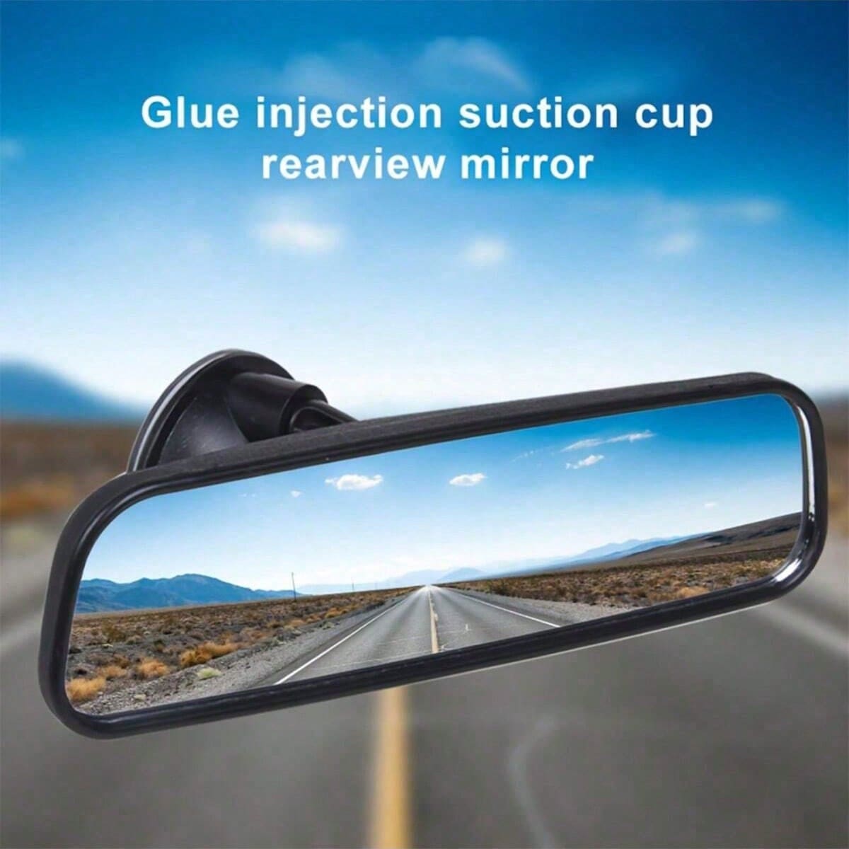 Car Rearview Mirror, Interior Observation Mirror, Adjustable Suction Cup Flat Mirror, Car Interior Auxiliary Reverse Mirror - Multi-color - View 1