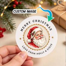 Customized Christmas Gift Labels, Merry Christmas Stickers, Christmas Gift Wrapping Labels, Christmas Gift Stickers/Personalized Name Gift Labels/Christmas Envelope Seal Stickers/Holiday Party Gift Labels Stickers - Round Sticker - View 10