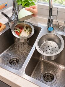 1pc/2pcs 25cm*14cm*8cm/9.84in*5.51in*3.15in Swan-Shaped Colander, Kitchen Sink Hanging Strainer Basket, Dry And Wet Separation Storage, Smooth Edges Without Burrs, Unique Swan Neck Design, Space-Saving, Fine Hole Drainage, Suitable For Vegetables, Rice - View 13