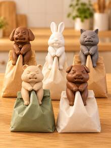 1/5/10pcs Cute Animal Shaped Bag Clips, Reusable Leg Slot Design, Suitable For Folding Bags, Snack Lovers, Coffee And Cereal Bag Sealing Clips, Kitchen And Pantry Storage, Fun Countertop Decor, Home Daily Essentials - Multicolor - View 9