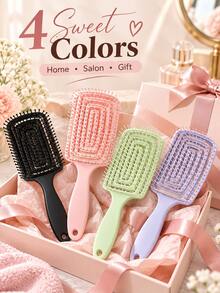 This High-Arched Voluminous Comb Is An Essential Styling Tool, Perfect For Long Hair. Its Features Include Massage Function, Soft Air Cushion Base And Hair Care Benefits. - Multiple Styles - View 7