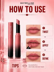 Maybelline 美寶林 Matte Mist 纖細唇膏 #499 1.7g，巧克力色調，啞光妝效，不乾澀，輕盈絲滑，豐盈雙唇，日常上鏡妝容 - 美寶蓮霧感霧面細管唇膏 499 - 查看 11