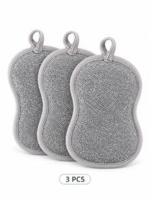 3/5pcs Double-Sided Multi-Function Scrubbing Sponge, Scratch-Resistant Dishwashing Sponge, Reusable Microfiber Sponge, Efficient Cleaning For Tableware, High-Density Inner Core, Kitchen Cleaning Tool - Multicolor - View 15