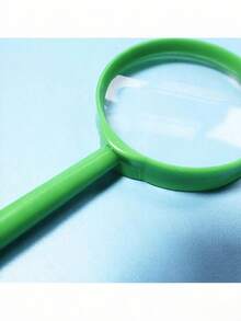 1pc Magnifying Glass Plastic Handheld Magnifier Mini Handheld Magnifier Science Classroom Outdoor Observation Party Fun Tool (Random Color) - Multicolor - View 3