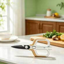 Super Sharp Multi-Functional Heavy-Duty Stainless Steel Kitchen Scissors, With A Bottle Opener And Nut Clip, For Home Cooking, Ingredient Preparation And Barbecuing,Christmas Kitchen Floor Mat, Tray For Kitchen Essentials, Christmas Home Decoration, - Gold - View 6