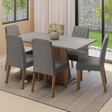 Juego De Comedor Con Mesa Y 6 Sillas Madesa Cedro - Gris - Ver 1