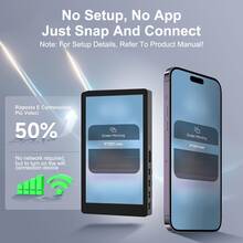 Magnetic Phone Vlog Selfie Monitor With HD Screen Display - Rechargeable 36V Dual Power (Battery/USB), Compatible With IOS And Android Phones, With Remote Control, Wireless Rear Camera Monitor, Suitable For Live Streaming, Content Creation, Selfie, Video Recording, Camera, Magnetic Vlog Selfie Screen Mirror Compatible With Iphone 7-17 - Multicolor - View 8