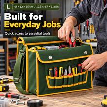 Thickened Canvas Electrician Backpack – Multi-Function Single-Shoulder Repair Bag & Hardware Tool Carrier For Plumbers & Workers – Durable Labor Protection Crossbody Bag – Factory Wholesale For Daily Maintenance & Outdoor Work - A - View 3