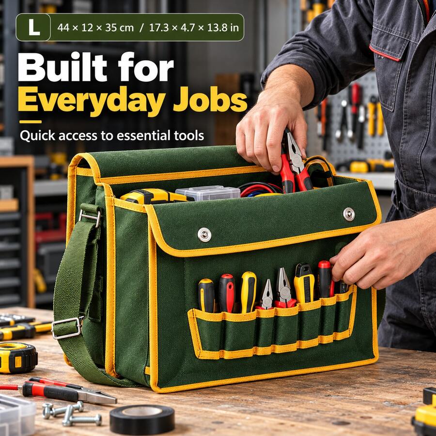 Thickened Canvas Electrician Backpack – Multi-Function Single-Shoulder Repair Bag & Hardware Tool Carrier For Plumbers & Workers – Durable Labor Protection Crossbody Bag – Factory Wholesale For Daily Maintenance & Outdoor Work