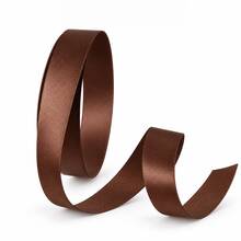 Chocolate Coffee Color Satin Ribbon, Premium Glossy Soft Ribbon, Suitable For Gift Wrapping, Bows, Wedding, Floral Arrangement, Holiday Party, Hair Accessories, Clothing Trims And DIY Crafts - Satin Ribbon - View 11