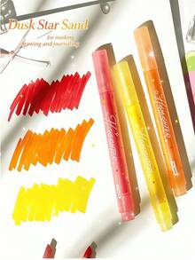 1/3/6pcs Transparent Letter Pole Glitter Fluorescent Pen Set, Random Color And Style, Two Thicknesses Of Glitter Scented Pens, Macaron Soft Tip Fluorescent Pens, Suitable For Students To Take Notes And Make Markings, Colorful Stationery Gift, Perfect For Note-Taking, Textbook Marking, Journaling And Office Use, Back To School Essential, Office Supplies - Multicolor - View 1