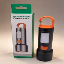 High-Power Aluminum LED Flashlight With Carrying Ring And Stable Base, Portable For Backpack, Car, - Flashlight - View 7