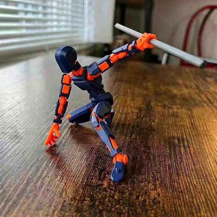 1 buah Set Figur Robot 13 Sendi yang Dapat Digerakkan, Boneka Cetak 3D, Model Lucky dengan Sendi, Hadiah Ulang Tahun Koleksi, Boneka Dummy Generasi ke-3 dengan 13 Sendi yang Dapat Digerakkan, Alat Penghilang Stres Seluruh Tubuh DIY - MultiWarna - View 1
