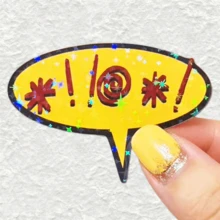 Yellow Bubble Speech Balloon With Bold Text, Suitable For Venting Emotions And Complaining - Waterproof Vinyl Sticker - Durable Smooth Surface, Self-Adhesive Bumper Sticker, Suitable For Cars, Windows, Laptops, Trucks, Water Bottles - Multi-Functional Durable Design, Car Sticker - one-size - View 10