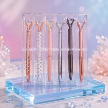 Big Crystal Diamond Metal Ballpoint Pen With Pen Case,Suitable For School Office Writing Work, School Stationery, Gifts,Back To School .For Birthday Wedding Valentine's Day Gift - Metal Diamond Pen Set - View 1