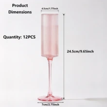 12pcs Acrylic Champagne Glasses, 5oz (Approx. 141.7g) Unbreakable Reusable Stemware - Modern And Perfect For Home Daily Use, Weddings, Baking, Drinking, Party Supplies (Clear) - View 9