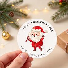 Customized Christmas Gift Labels, Merry Christmas Stickers, Christmas Gift Wrapping Labels, Christmas Gift Stickers/Personalized Name Gift Labels/Christmas Envelope Seal Stickers/Holiday Party Gift Labels Stickers - Round Sticker - View 13
