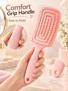 This High-Arched Voluminous Comb Is An Essential Styling Tool, Perfect For Long Hair. Its Features Include Massage Function, Soft Air Cushion Base And Hair Care Benefits. - Multiple Styles - View 3