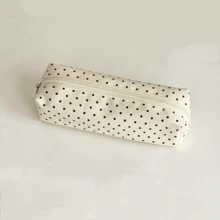 1pc Minimalist Polka Dot Makeup Bag, Brush Storage Bag, Desktop Stationery Storage, Travel Toiletries Organizer - Multicolor - View 6