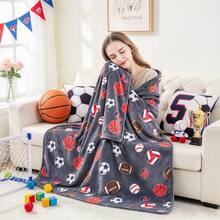 1pc Basketball Football Baseball Glow Blanket, Soft Flannel Blanket, Suitable For Sofa, Living Room, Bedroom And Outdoors, Holiday Decoration Gift, Perfect For Teenagers And Adults Gifts - Multicolor - View 5