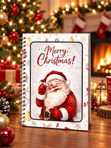 Christmas Gift Card Book For Her, Holiday Gift Card Storage Book With Slots,Santa Claus Theme Spiral Notebook, Holiday Greeting Card Collection Album,Cute Pink Christmas Gift Card Holder, Christmas Gift For Wife, Girlfriend, Mom - Multicolor - View 2