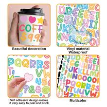 15 Buah/Set 1.350 Stiker Huruf Kartun 0,5 Inci untuk Jurnal, Stiker Huruf Guka Dekoratif - MultiWarna - View 3