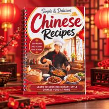 中式居家烹飪食譜螺旋筆記本，簡單美味的中式料理食譜手冊，在家還原餐廳風格家常菜，中式烹飪學習參考書，家庭廚房食物準備教學筆記本 - 款式2 - 查看 7