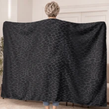 1PC Black Leopard Print Wearable Blanket-Soft And Comfortable For Both Men And Women. It Is Very Suitable For Daily Use, Holiday Gifts, Camping, Home Warmth - Multicolor - View 3