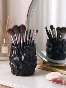 1pc Asymmetrical Wavy Makeup Brush Holder, Multi-Color Cosmetic Storage Cup, Makeup Organizer Rack, Suitable For Vanity Tabletop, Bedroom Dressing Table Surface, Decorative Space-Saving Cosmetic Display Stand - Multicolor - View 8