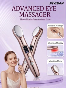 FIYIBAN 1pc Electric Eye Massager With Heat Function And Multi-Level Adjustment, Reduces Dark Circles And Puffiness, Constant Temperature Soothing Eye Care, Gentle Vibration, Suitable For Gifts - Multicolor - View 1