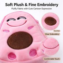 1pc Cute Cartoon Avocado Plush Coin Purse, Funny Expression Small Change Pouch, Mini Zipper Wallet, Backpack Charm Keychain Accessory - Multicolor - View 6