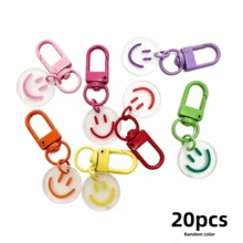 Cute 5-50pcs Women's Smile Shaped Multi-Color Candy Car Earphone Keychain, Fashion Key Ring, Suitable For Daily Wear, Keychain Gift Souvenir, Car Accessory, Bag Pendant, Campus Gothic Y2K Style - Multi-color - View 19