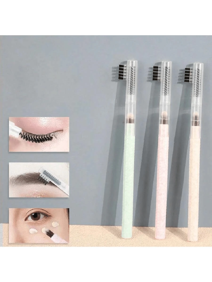 1pc 3-In-1 Multifunctional Makeup Brush Set, Eyebrow Brush, Eyelash Brush, Concealer Brush, Eye Blending Brush - Multicolor - View 1