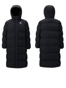 CAMEL CROWN Men's Long Puffer Jacket, Thick Warm Winter Coat, Quilted Down Parka For Casual Wear And Outdoor Activities - Phantom Black - View 3