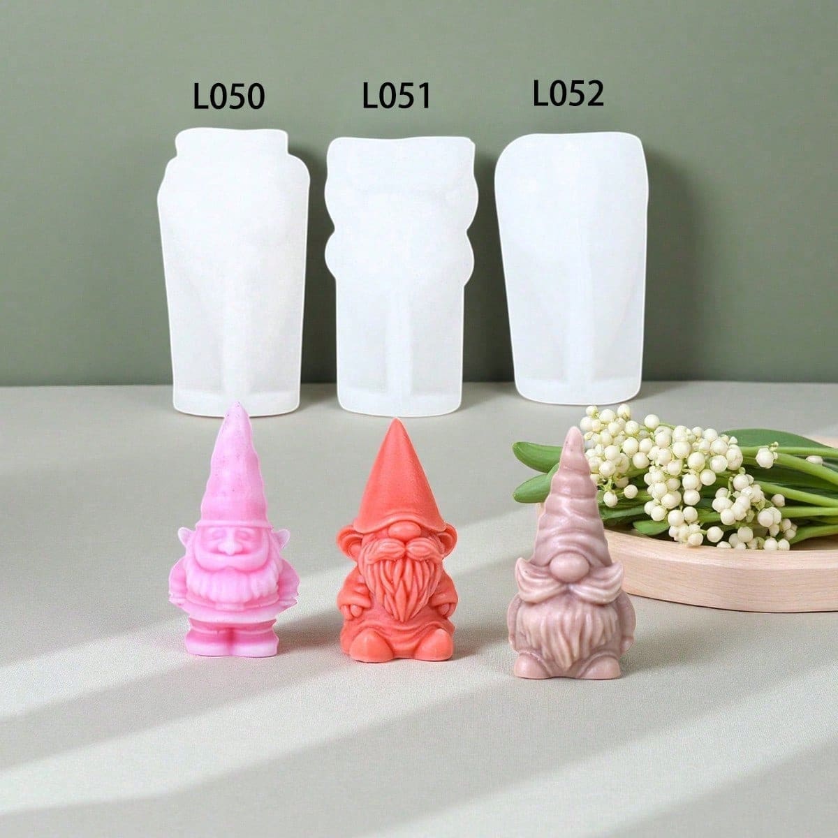 Holiday Atmosphere 3D Gnome Silicone Mold Cartoon Character Handmade Soap Aromatherapy Candle Ornament - Dwarfs - View 1