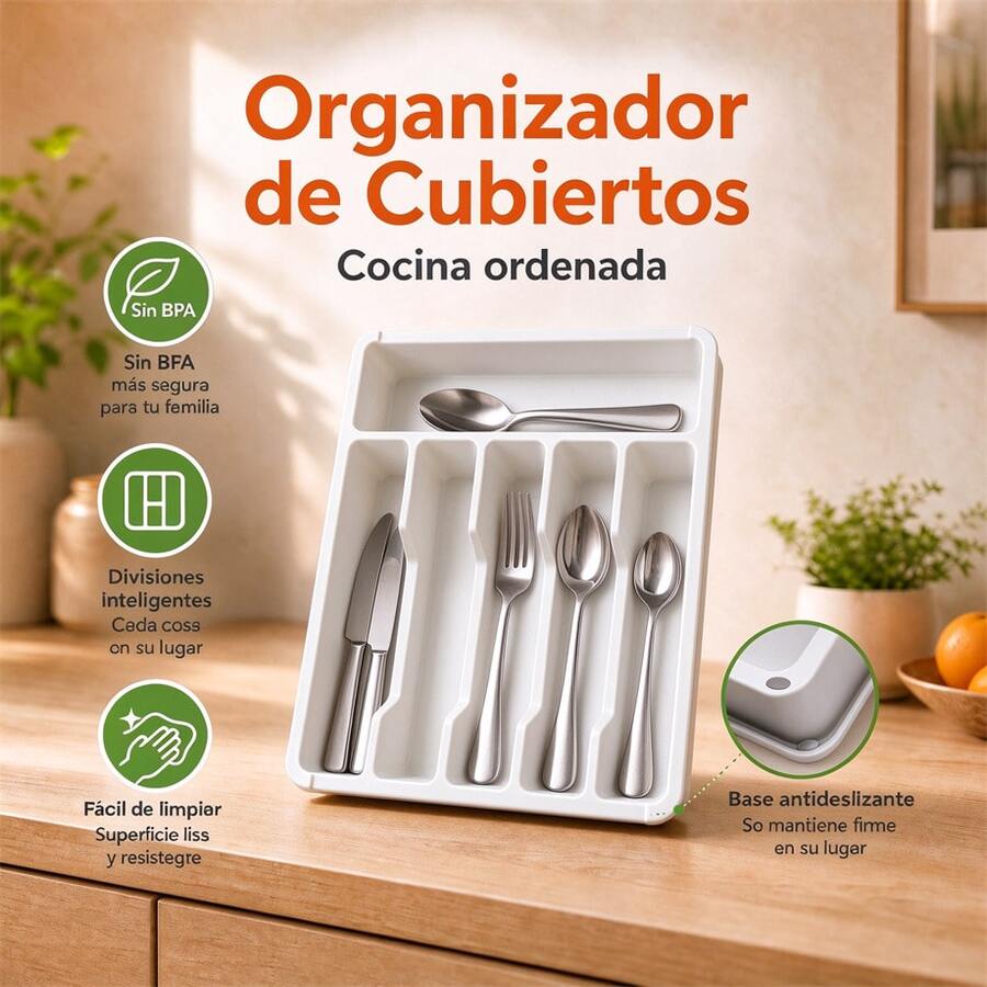 Flatware Storage - Beyaz - Görünüm 1