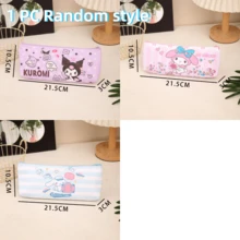 Sanrio Cartoon Pencil Case | Multi-IP Cute Print | Durable PU Fabric | Smooth Zipper | Large Capacity | Student Stationery Storage | Portable Makeup Bag | Perfect Gift - Multi-color - View 11