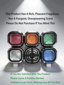 3/6/12pcs Portable Car Diffuser, Car Air Freshener, Keeps Car Interior Fresh, Aromatherapy, 5 Scent Options. Suitable As Birthday, New Year Gift, For Women, Home Decor, Men, Wedding, Etc. - Multicolor - View 6