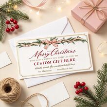 Customizable Christmas Gift Certificates: Personalized Text, Christmas Party Favors, Holiday, Commemorative Cards, Decorative Gift Vouchers - Card - View 8