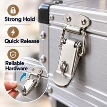 Toggle Latch Spring Loaded Locking Duckbill Latch Beehive Box Latch Universal Box Toolbox Catch Cabinet Latch Toolbox Catch DIY Hardware Cabinet Catch Toggle Clamp Latch Lock Hasp Drawer Door Case Suitcase Chest Trunk Box Latch Catch Lock Hardware - A - View 9