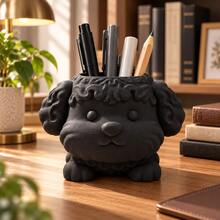1pc Hot-Selling 3D Printed Cute Teddy Dog Pen Holder, Adorable Puppy Pencil Cup, Desktop Stationery Storage, Cute Desk Decor, Unique Gift For Students And Office - View 6