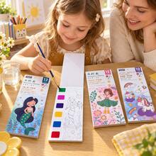 1pc Multi-Theme Fun Drawing Book, Large Image & Thick Line Design, Perfect For 2-6 Years Old Toddlers To Learn Drawing. Thick Paper, No Bleed-Through, Children Can Freely Color And Doodle. Learn Colors And Develop Focus During Coloring, Great Early Education Educational Drawing Book, Suitable For Home And Kindergarten, Also Perfect As A Children's Gift. - Multicolor - View 3