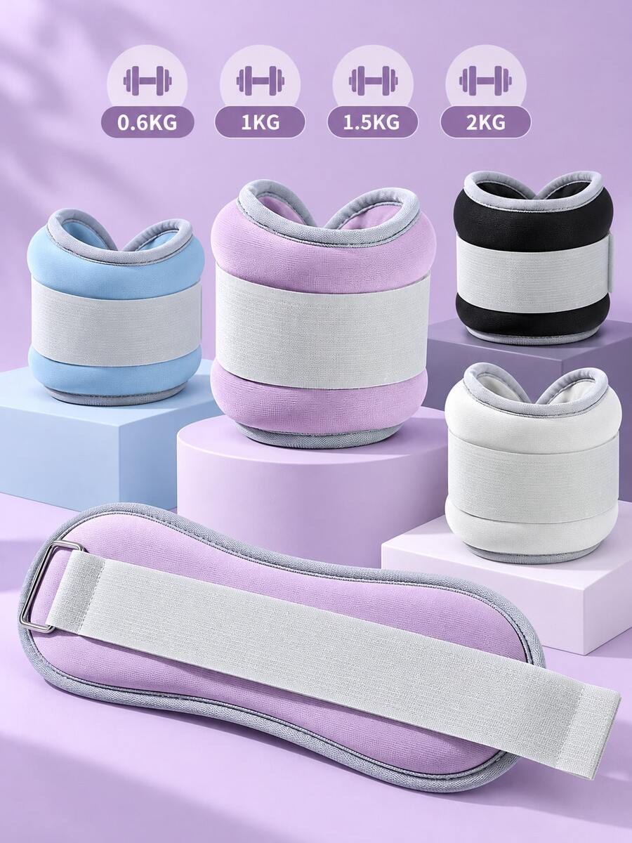 Ankle Weights - 1.3 Lbs Per Pair, Adjustable Arm And Leg Weights For Walking, Running, Pilates, And Home Workouts, With Comfortable Straps - Multicolor - View 1