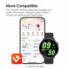 PANDA GTX21 ساعة رياضية ذكية جديدة بنظام GPS، ساعة رياضية ذكية للجنسين بتقنية الذكاء الاصطناعي، مكالمات بلوتوث، تتبع النشاط، عداد الخطوات، السعرات الحرارية، تذكير الرسائل/الإنذار/الماء - الأسود - مشاهدة 2