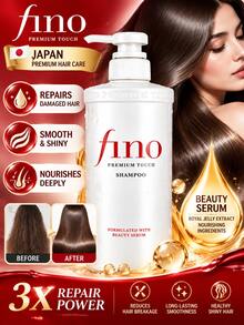 Fino 1/2瓶 Premium Touch 洗髮精 550ml，含蜂王乳萃取，溫和清潔並滋養乾燥、毛躁、受損髮質，幫助減少斷裂與分叉，讓秀髮柔軟、順滑且亮澤 - 洗髮水 - 查看 1