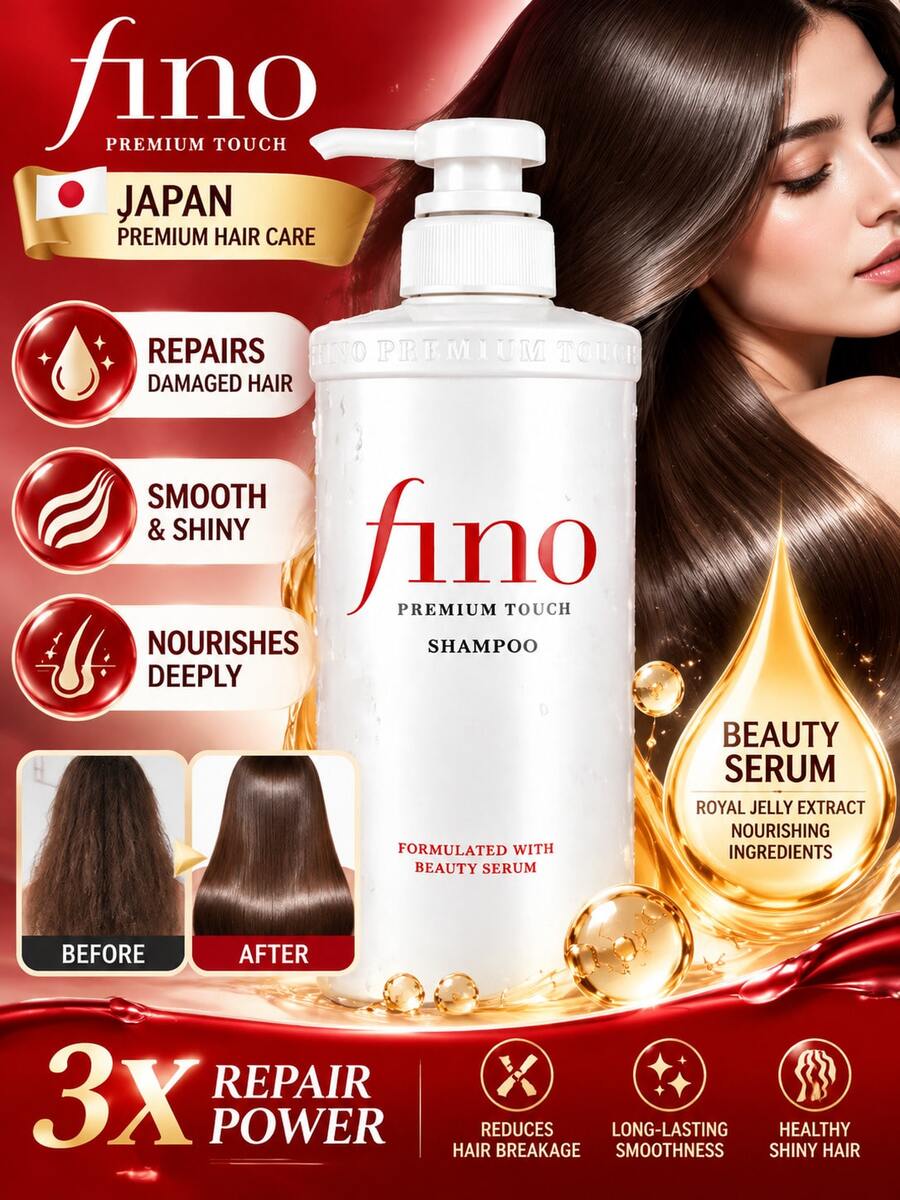 Fino 1/2瓶 Premium Touch 洗髮精 550ml,含蜂王乳萃取,溫和清潔並滋養乾燥、毛躁、受損髮質,幫助減少斷裂與分叉,讓秀髮柔軟、順滑且亮澤 - 洗髮水 - 查看 1