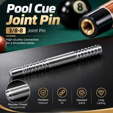 304 Stainless Steel 3/8-8 Billiard Cue Joint Pin, Durable Rust-Resistant Billiard Cue Threaded Connector, Suitable For Repair And Replacement - 3*8-8Radial Pin - View 1